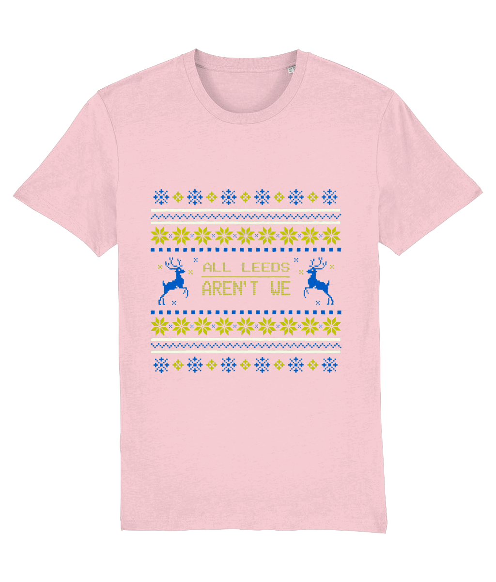 All Leeds Aren't We Christmas T-shirt Blue and Yellow Women