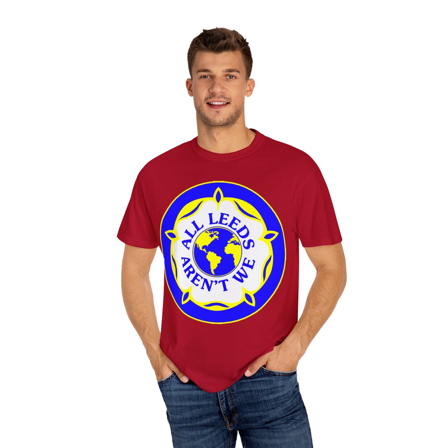 LUFC “All Leeds Aren’t We” Globe Tee: Unisex Supporters Edition