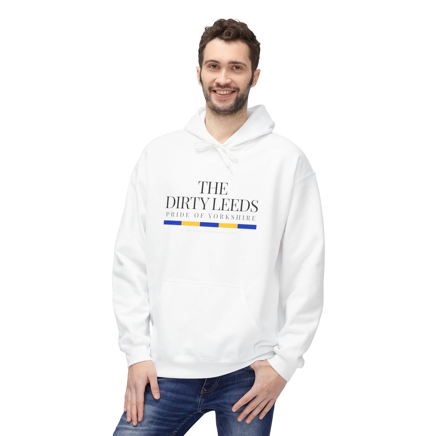 LUFC “The Dirty Leeds: Pride of Yorkshire” Softstyle Fleece Hoodie - Lufcnews.co.uk