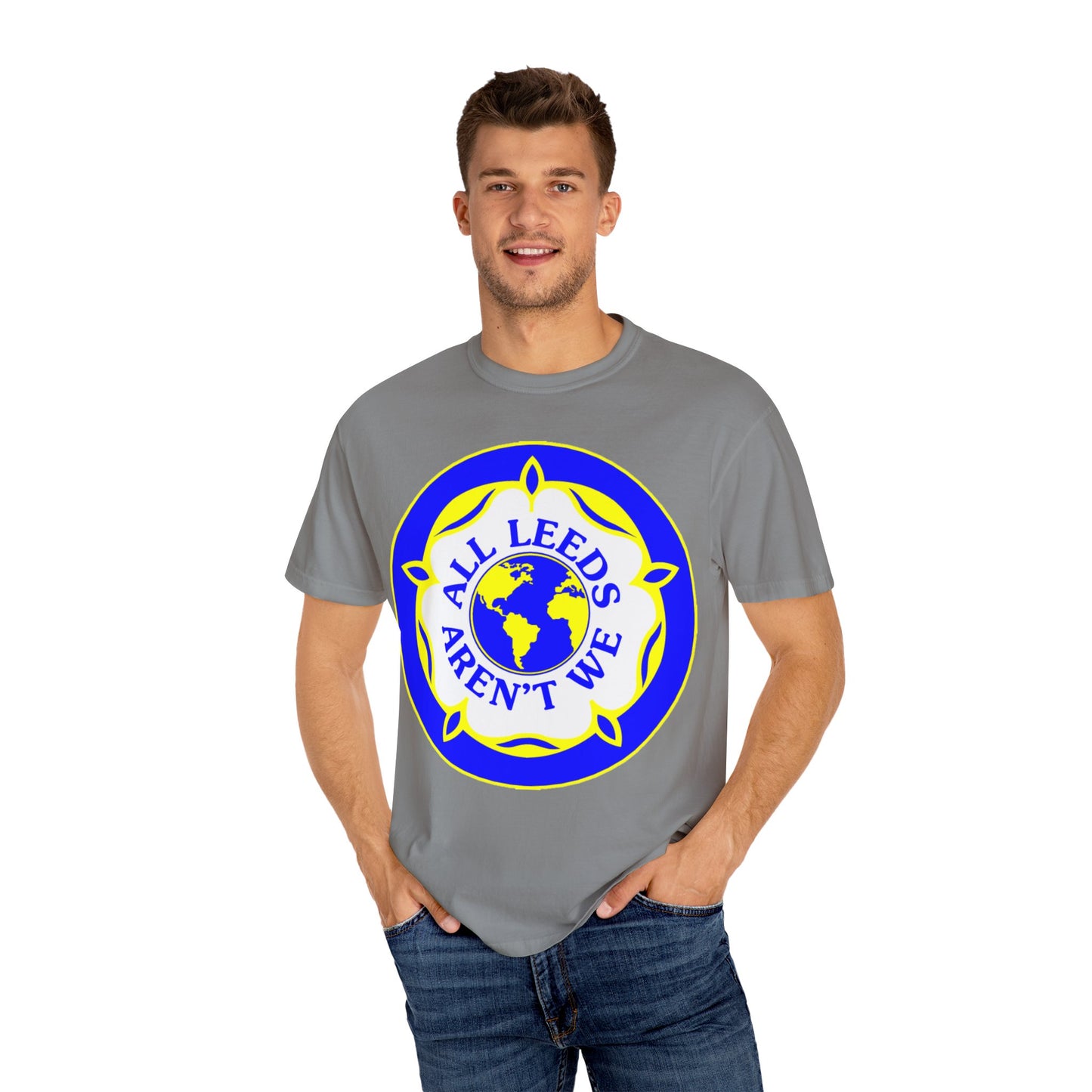 LUFC “All Leeds Aren’t We” Globe Tee: Unisex Supporters Edition