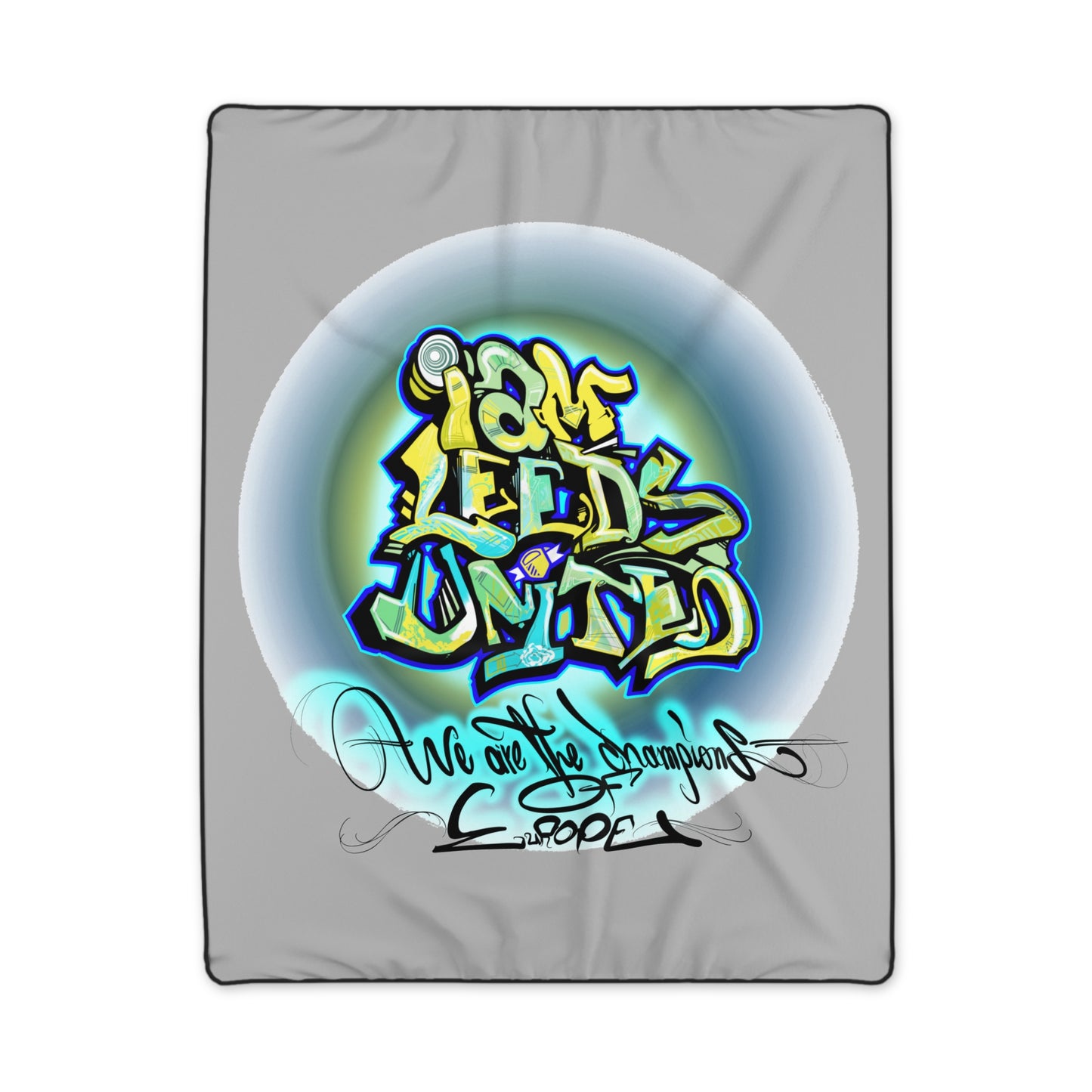 LUFC “Leeds United Graffiti”  Polyester Fleece Blanket: Bold Fan  Art Design