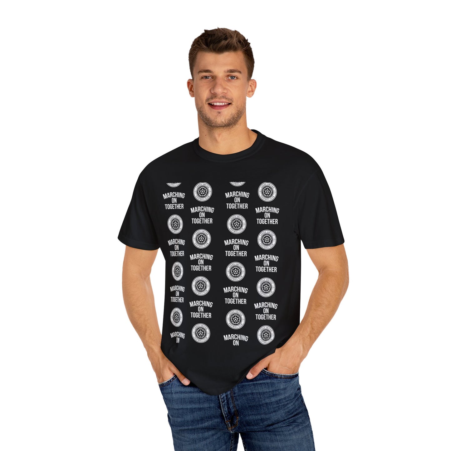 LUFC News Graphic Tee Garment-Dyed Unisex T-Shirt