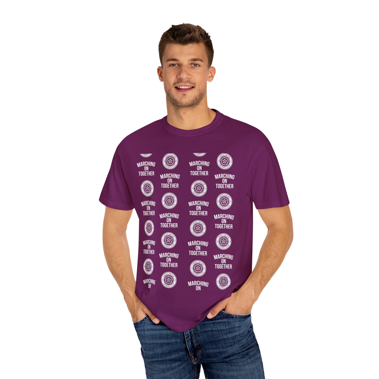LUFC News Graphic Tee Garment-Dyed Unisex T-Shirt