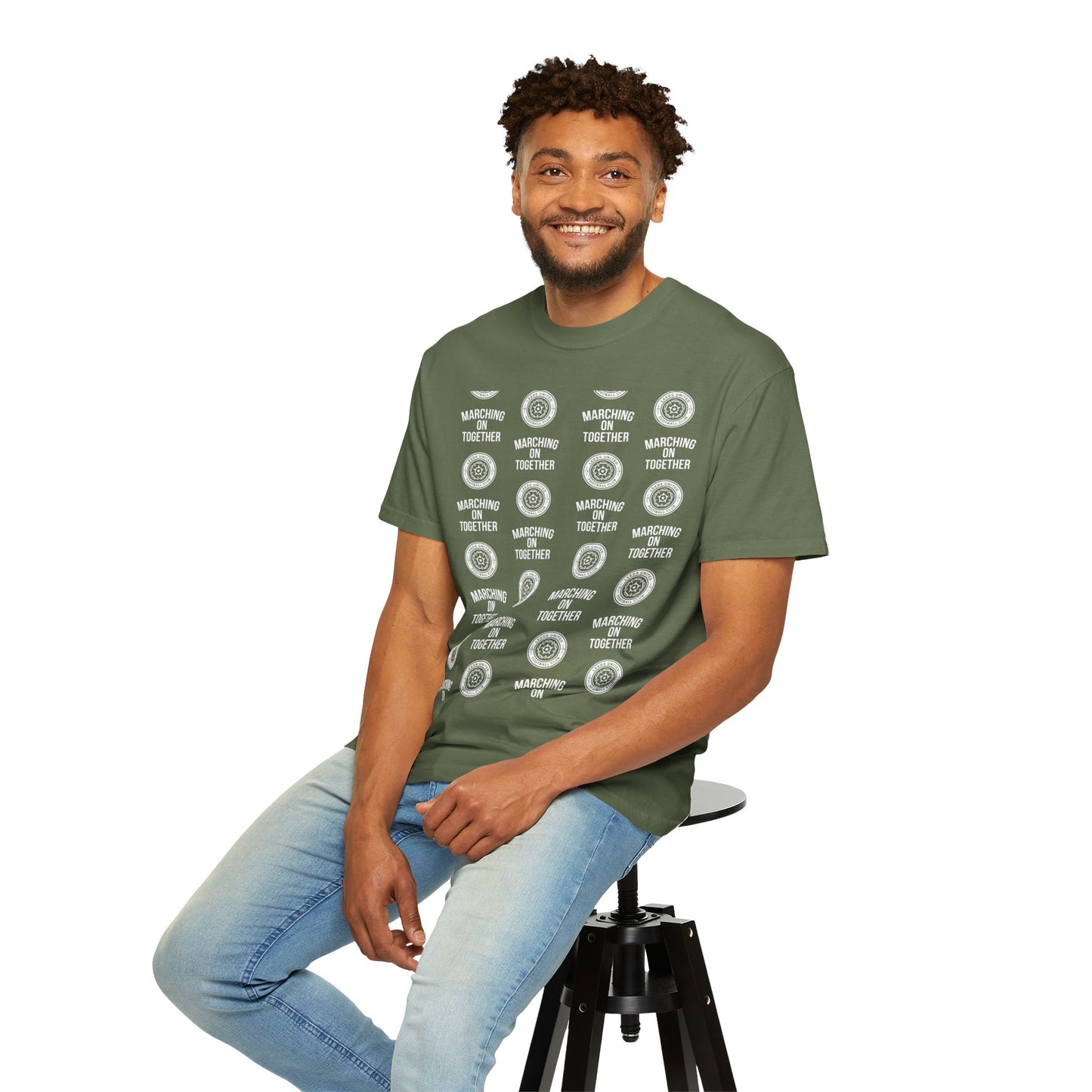 LUFC News Graphic Tee Garment-Dyed Unisex T-Shirt
