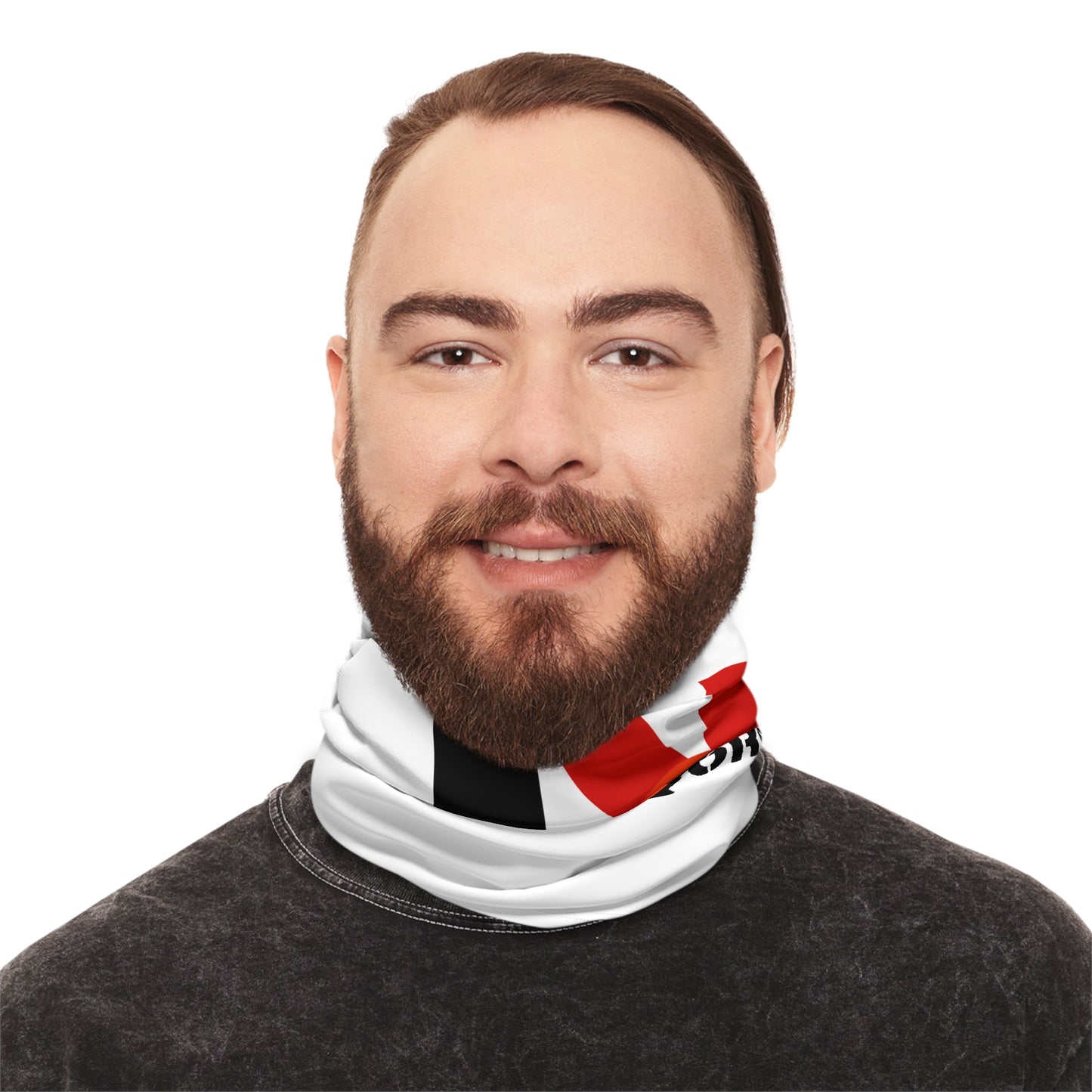 LUFC “Lest We Forget” Winter Neck Gaiter: Fleece-Lined Cold Weather Essential