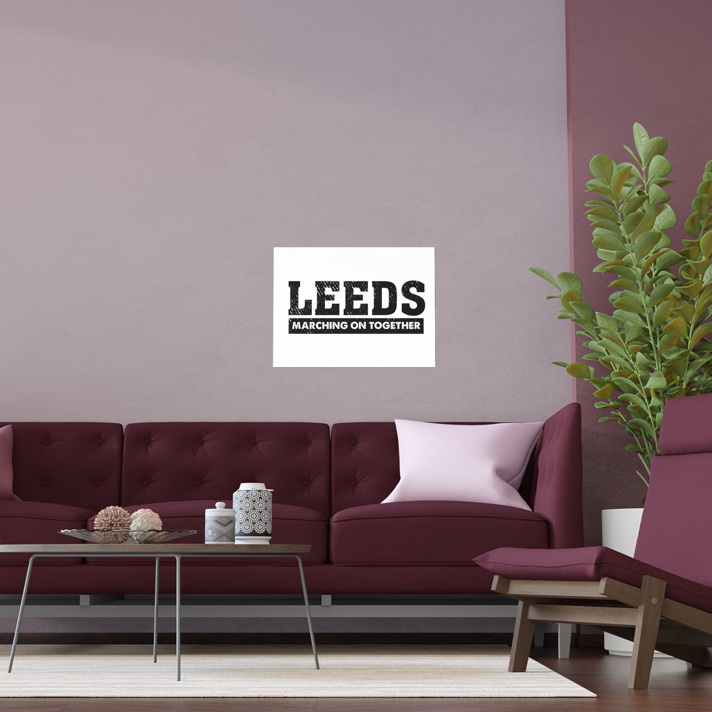 LUFC “Leeds Marching On Together” Silk Poster