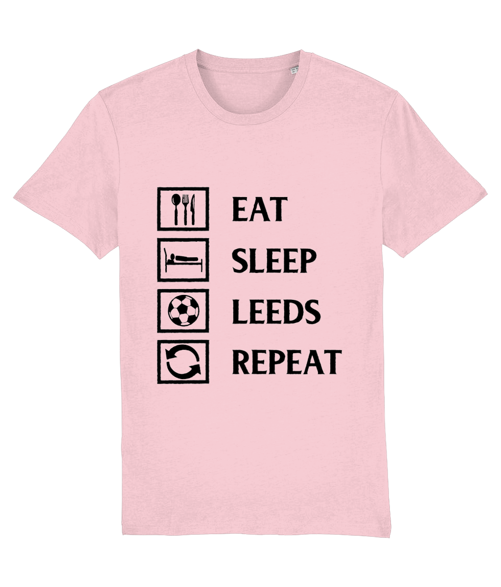 Eat, Sleep, Leeds, Repeat T-shirt Men