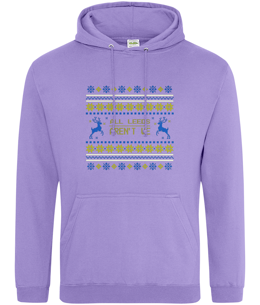 All Leeds Aren't We Christmas Hoodie Blue and Yellow Women