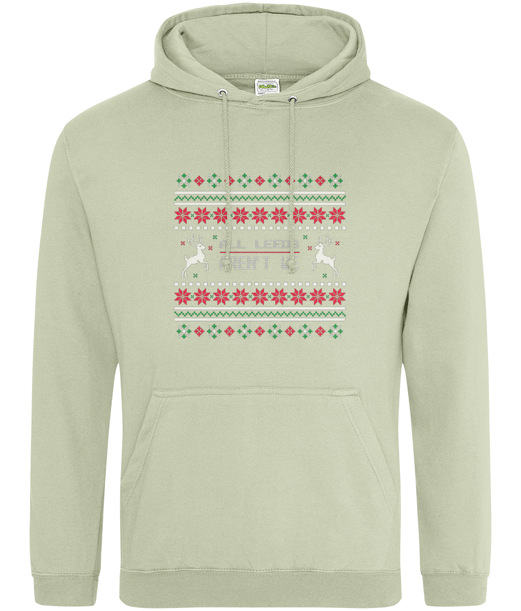 All leeds Aren't We Red and White Hoodie Men