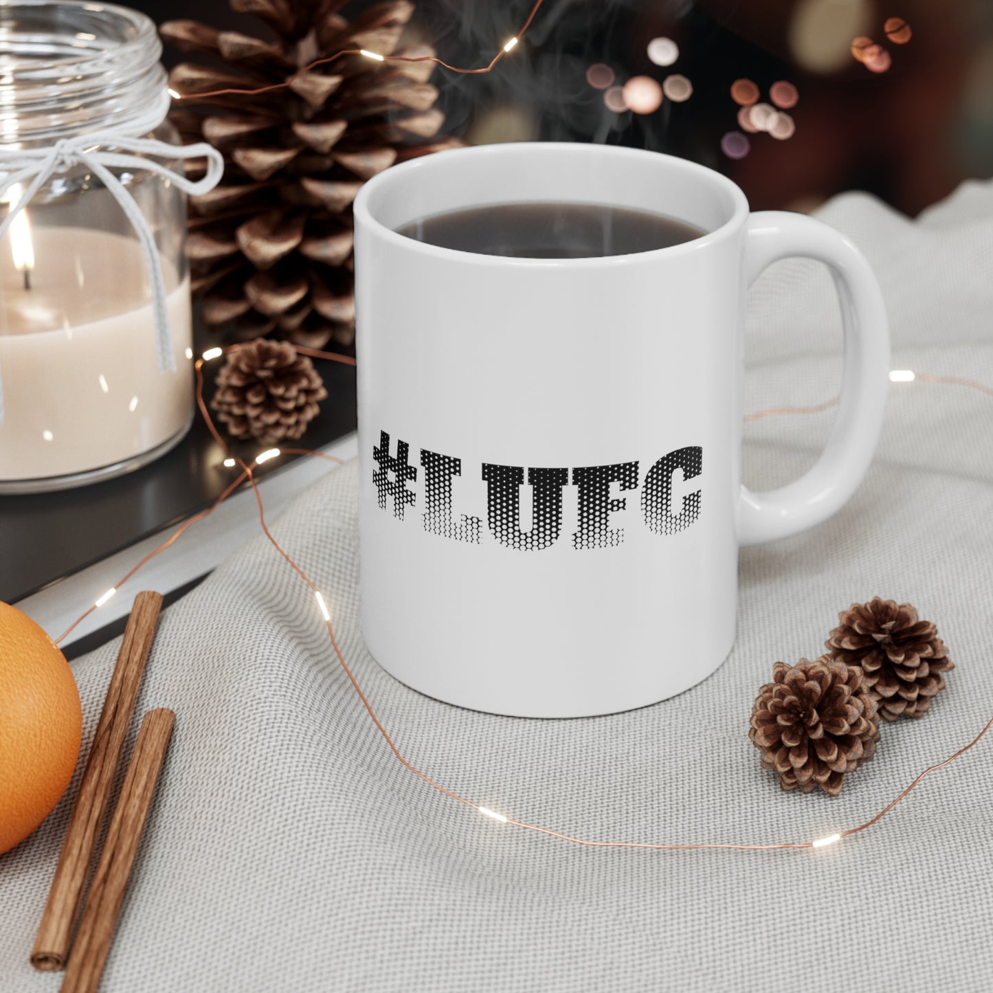 Leeds United Hash Tag #LUFC hvit krus