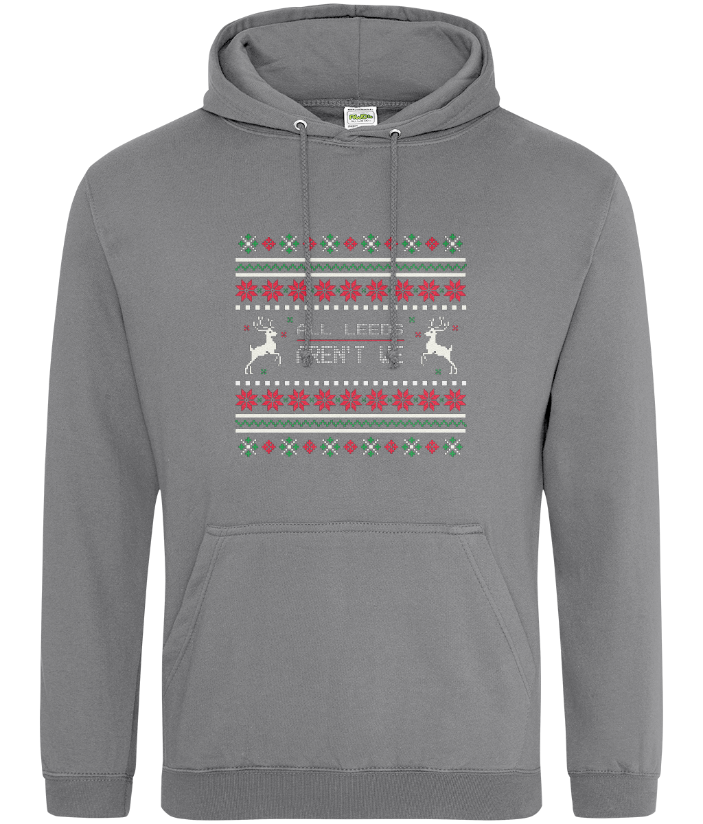 All leeds Aren't We Red and White Hoodie Women
