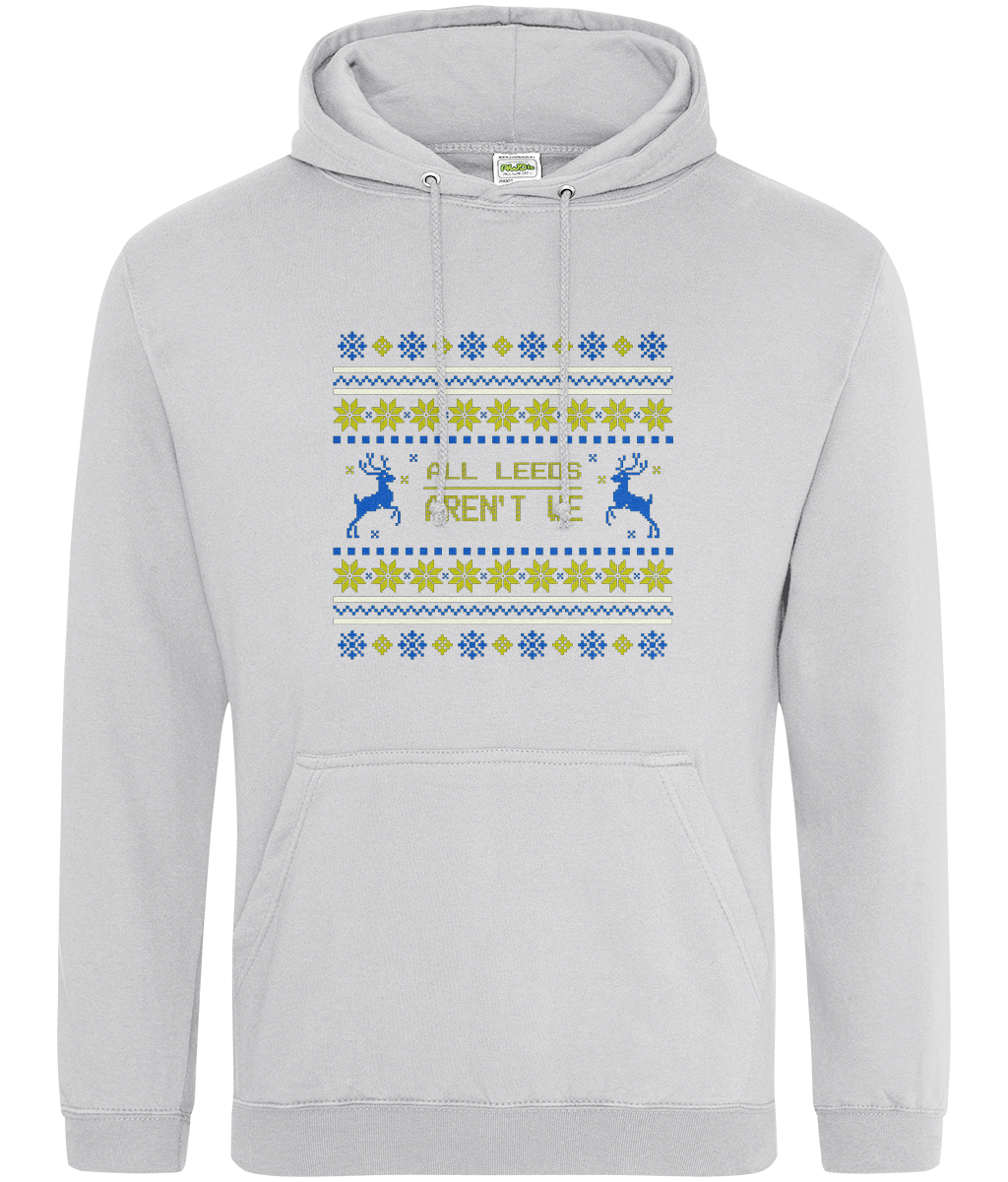 All Leeds Aren't We Christmas Hoodie Blue and Yellow Women