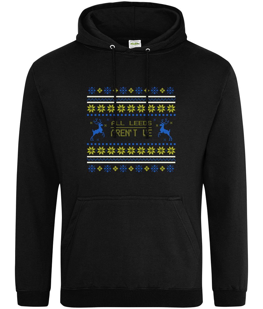 All Leeds Aren't We Christmas Hoodie Blue and Yellow Women