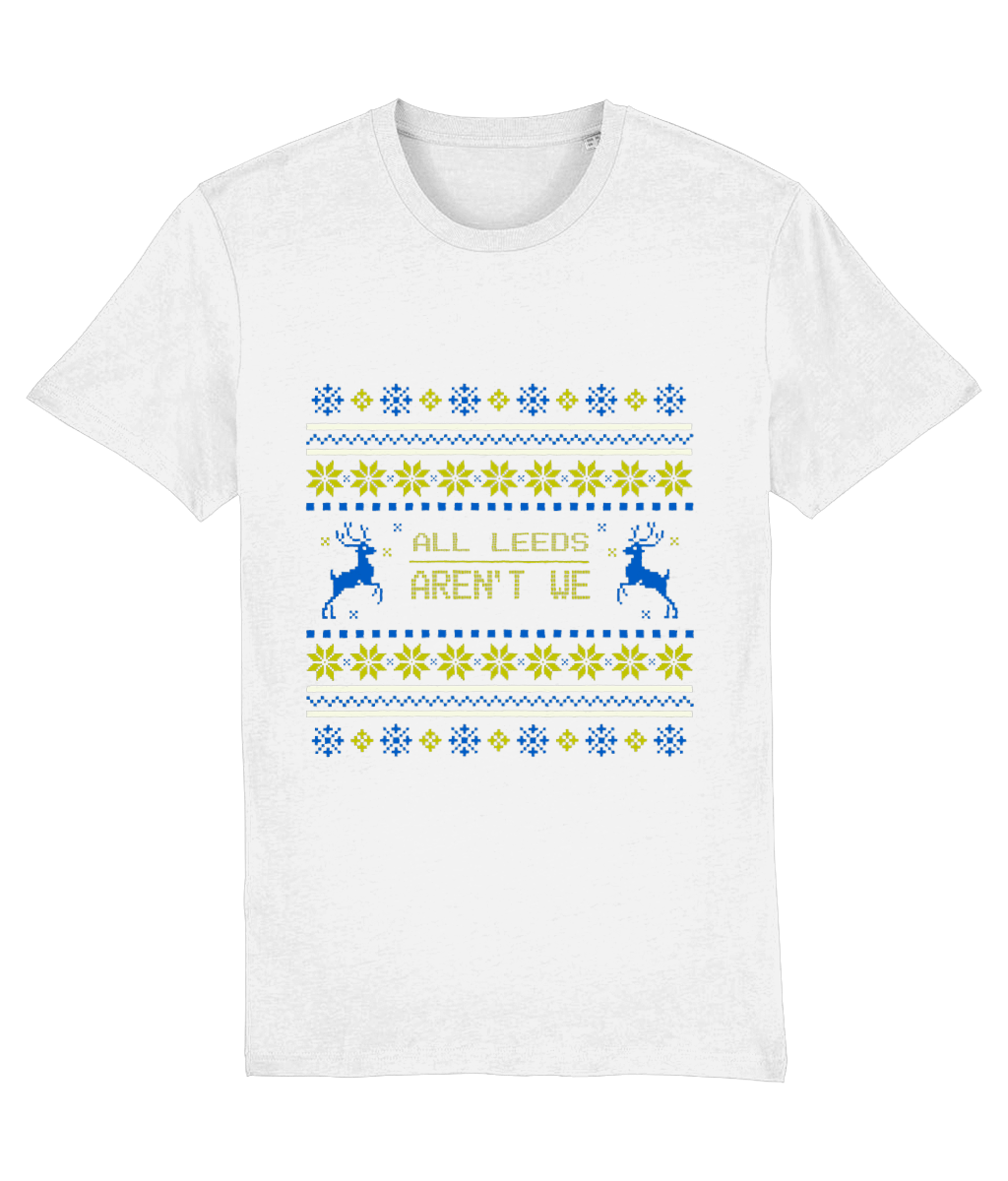 All Leeds Aren't We Christmas T-shirt Blue and Yellow Women