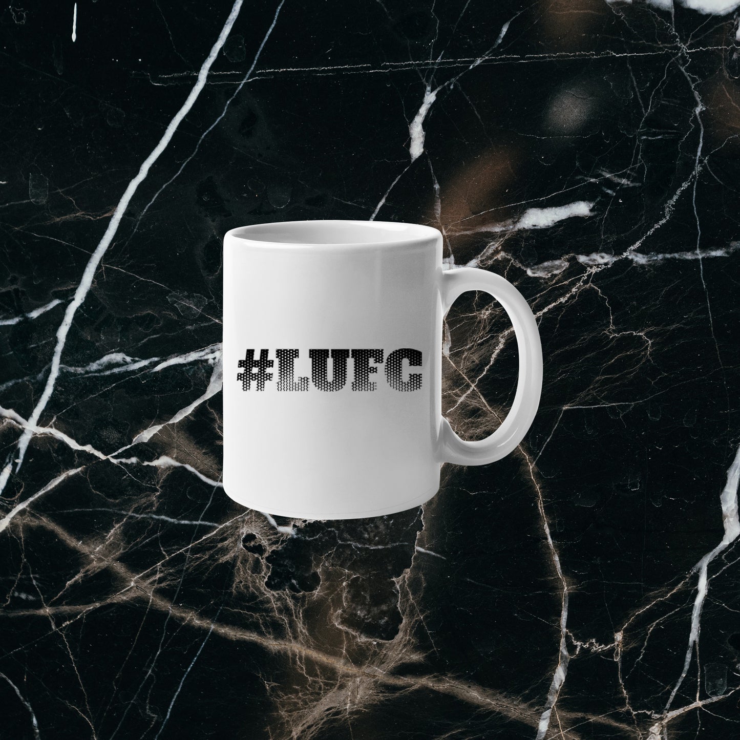 Leeds United Hash Tag #LUFC hvit krus