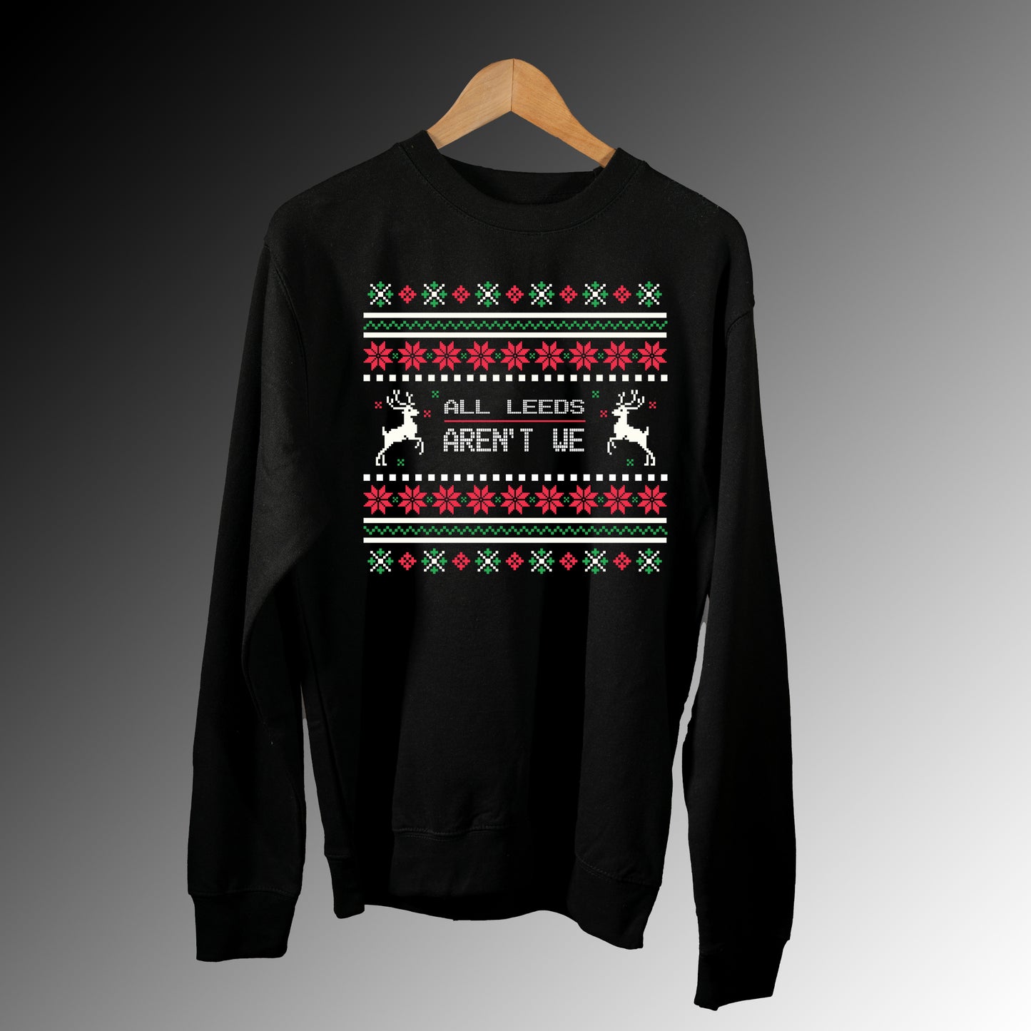 Black leeds united christmas jumper