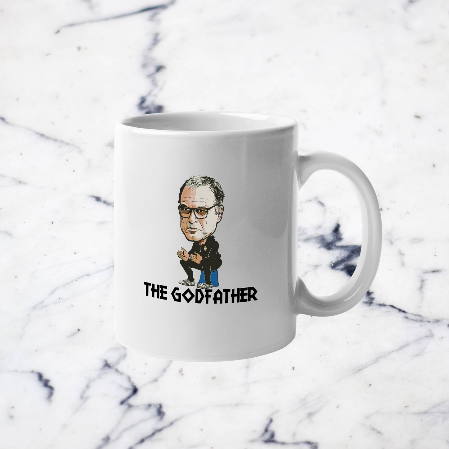 Leeds United Marcelo Bielsa The Godfather Mug i vitt