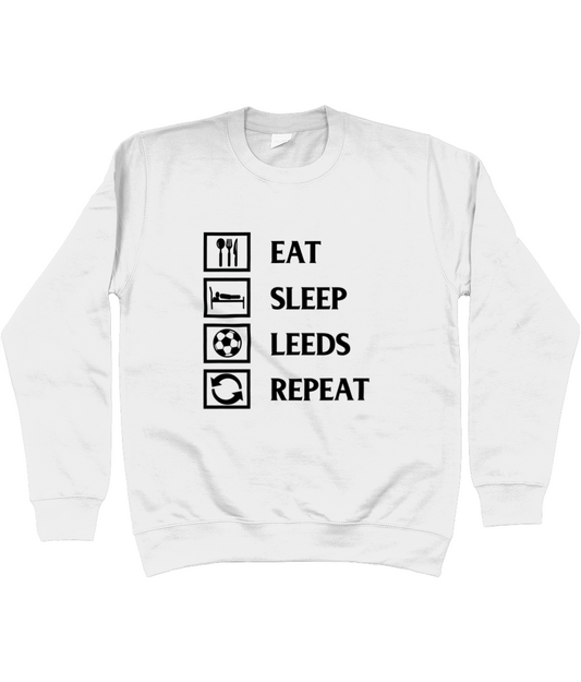 Eat, Sleep, Leeds, Repeat Jumper Women
