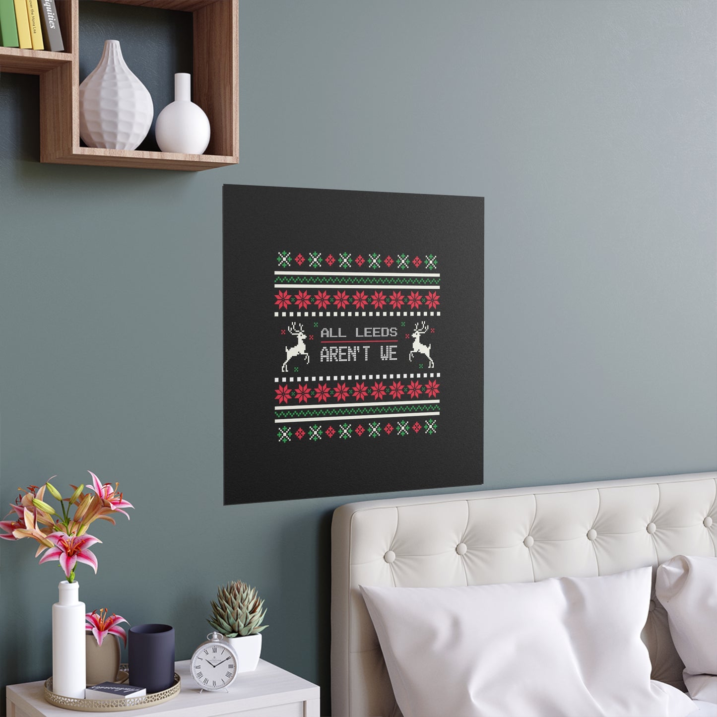 LUFC “All Leeds Aren’t We”  Christmas Design Logo Wall Art for  Home & Outdoors