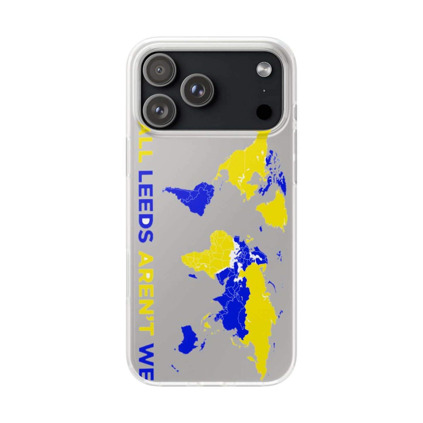 LUFC 'All Leeds Aren't We' World  Map: Flexi Case