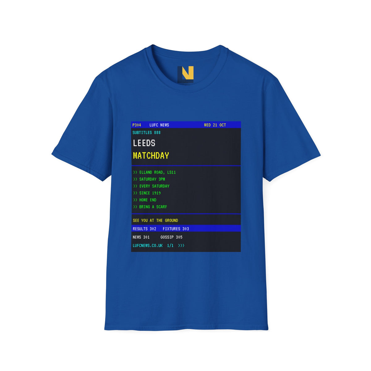 Leeds Matchday Teletext T-Shirt