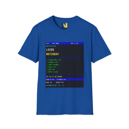 Leeds Matchday Teletext T-Shirt