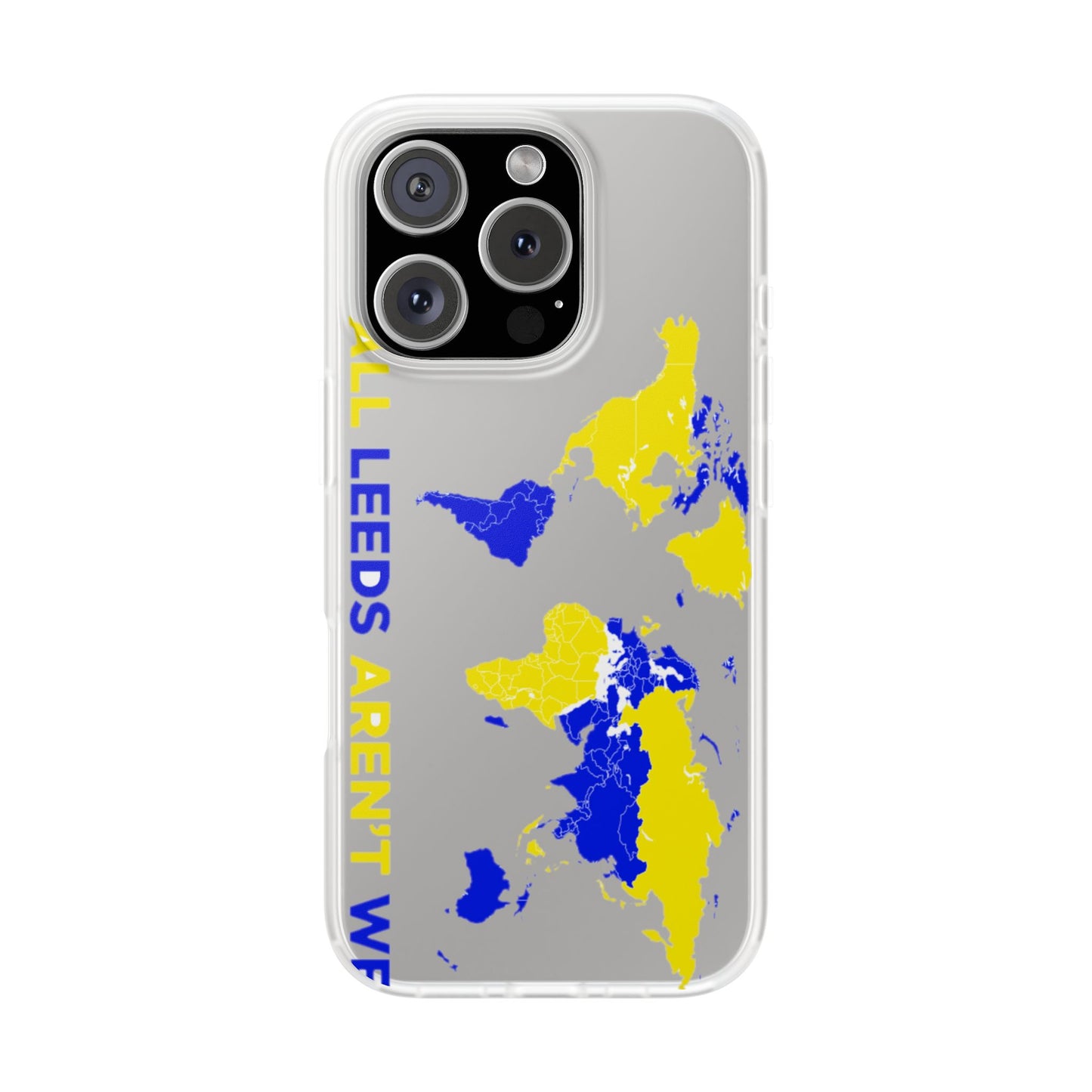 LUFC 'All Leeds Aren't We' World  Map: Flexi Case