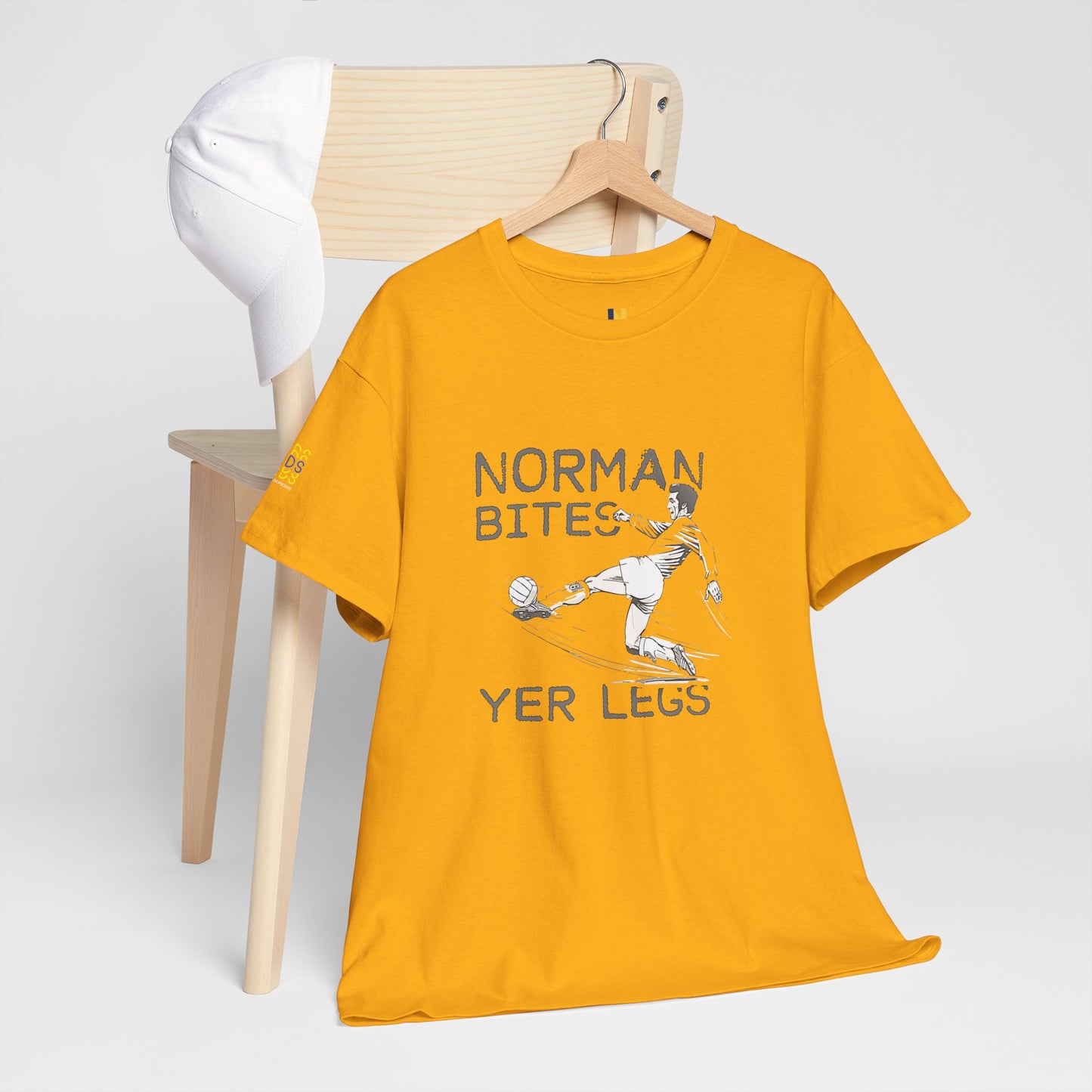 LUFC “Norman Bites Yer Legs” Tee:  Unisex Heavy Cotton Edition