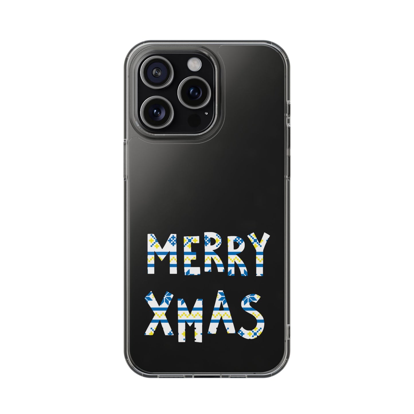 Leeds United "MERRY XMAS" Clear  Impact-Resistant Case: Christmas  Edition