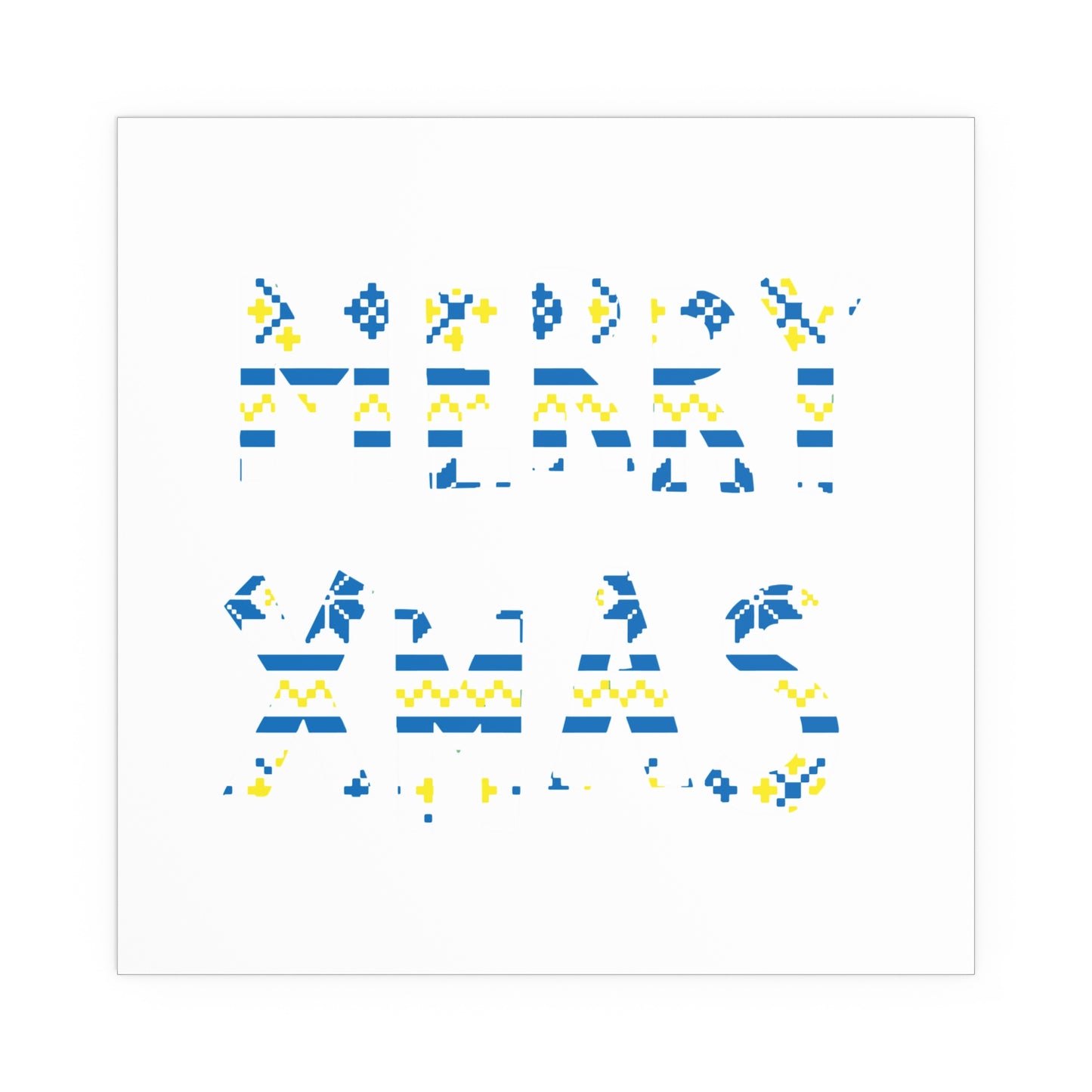 LUFC “Merry Xmas” Christmas  Design Logo Wall Art for Home &  Outdoors