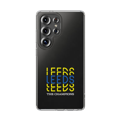 LUFC “LEEDS The Champions” Clear  Impact-Resistant Case