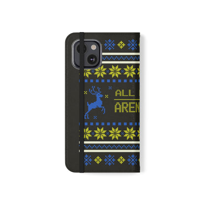 LUFC "All Leeds Aren't We" Flip Case  Phone Wallet: Christmas Edition