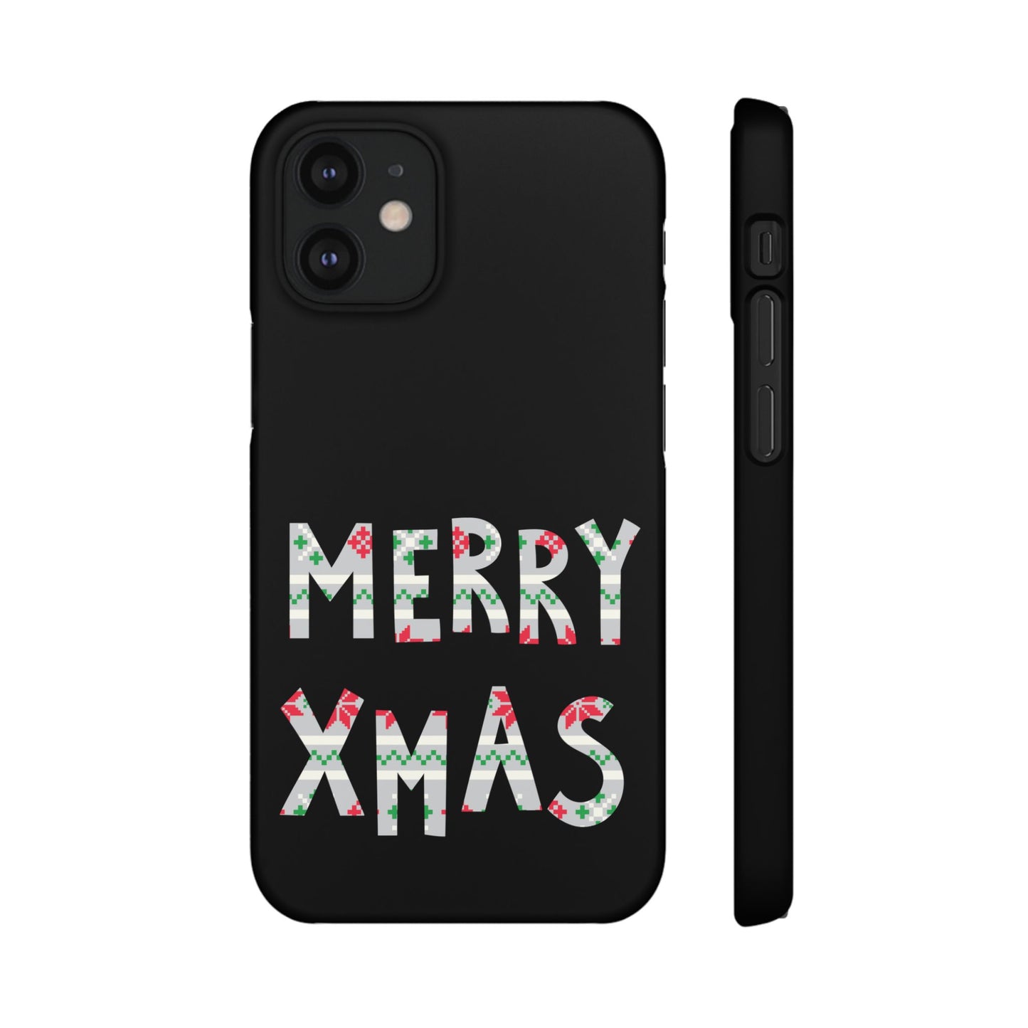 Leeds United "Merry Xmas" Red &  Green Emblem Snap Case: Christmas  Edition
