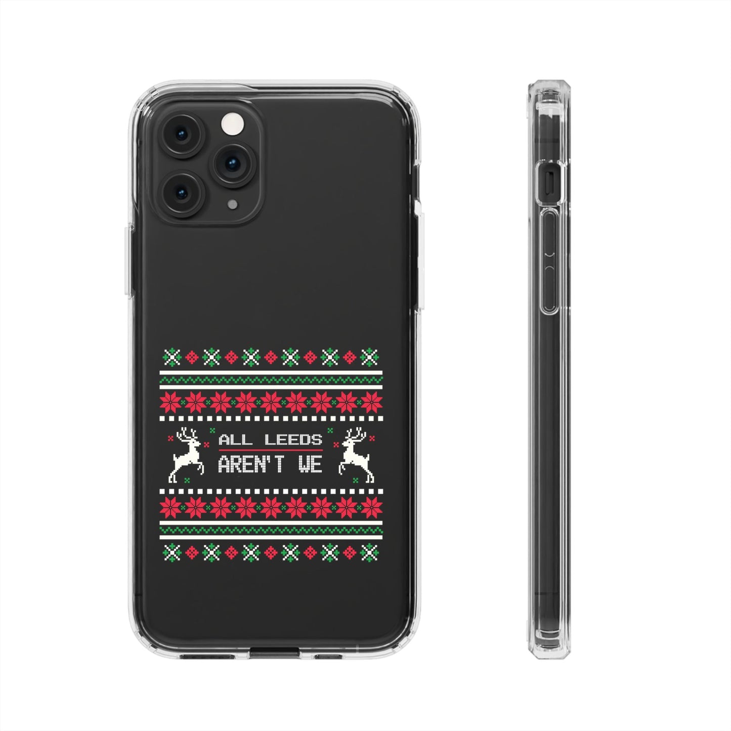 LUFC "All Leeds Aren't We" Clear  Impact-Resistant Case: Christmas  Edition