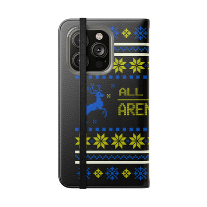 LUFC "All Leeds Aren't We" Flip Case  Phone Wallet: Christmas Edition