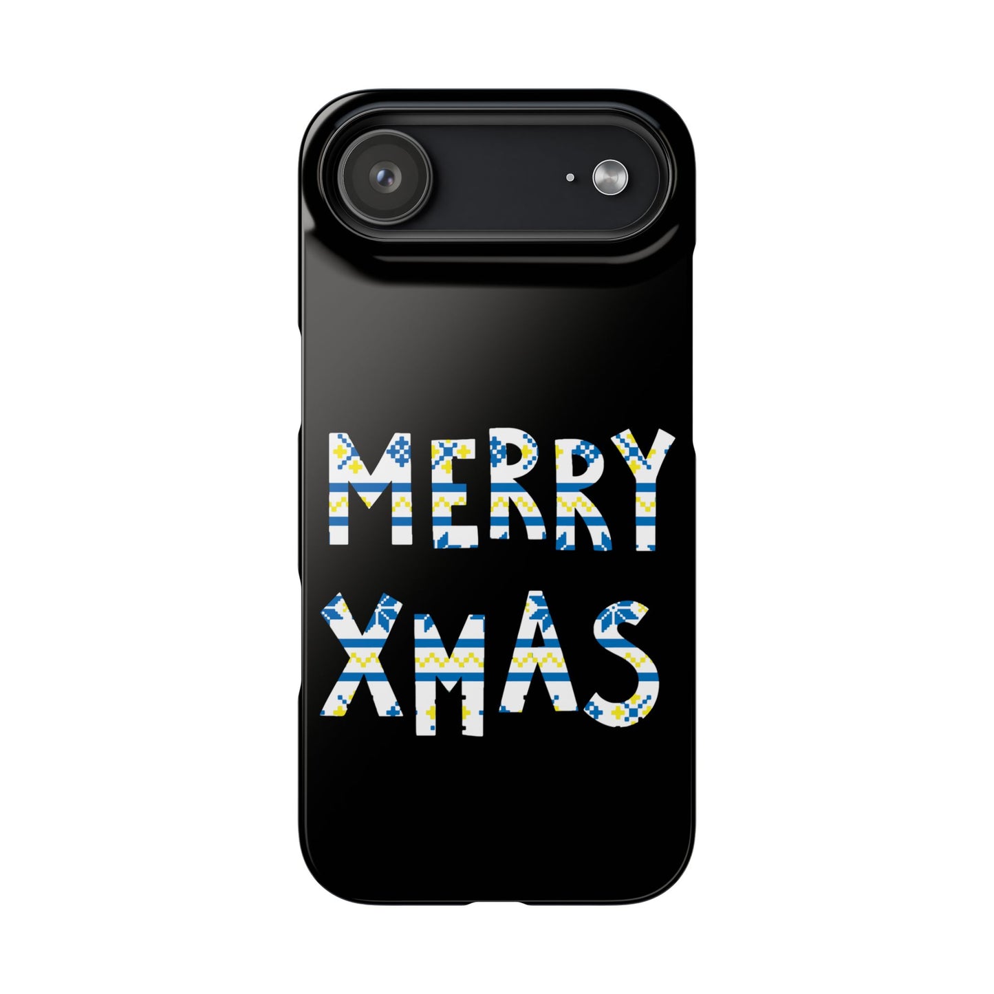 Leeds United "Merry Xmas" Blue &  Yellow Emblem Snap Case:  Christmas Edition