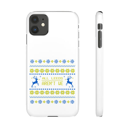 LUFC "All Leeds Aren't We" Blue &  Yellow Emblem Snap Case:  Christmas Edition