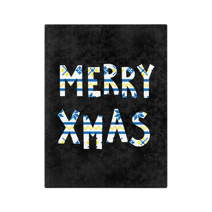 LUFC Christmas Velveteen Sports Blanket “MERRY XMAS” Christmas Edition