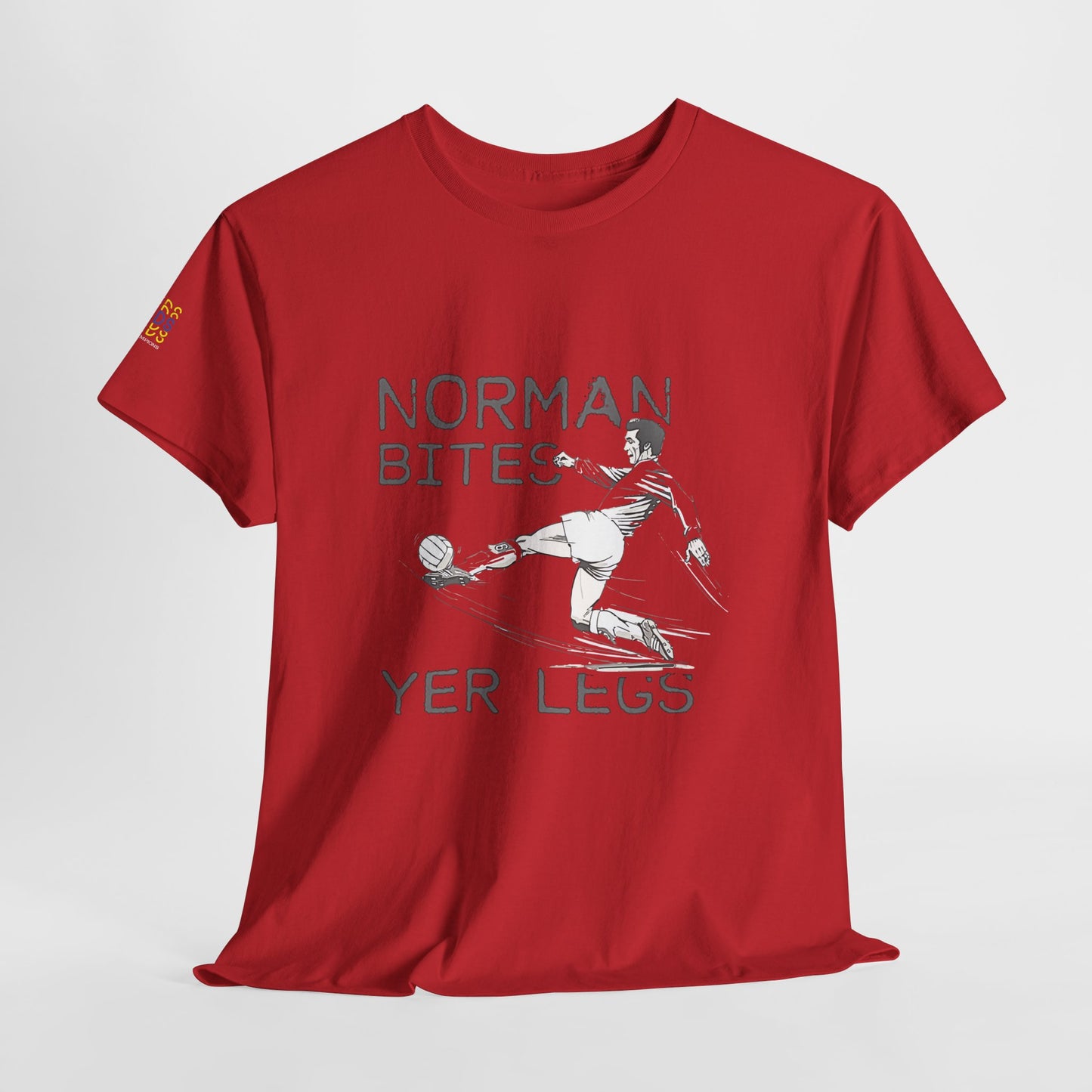 LUFC “Norman Bites Yer Legs” Tee:  Unisex Heavy Cotton Edition