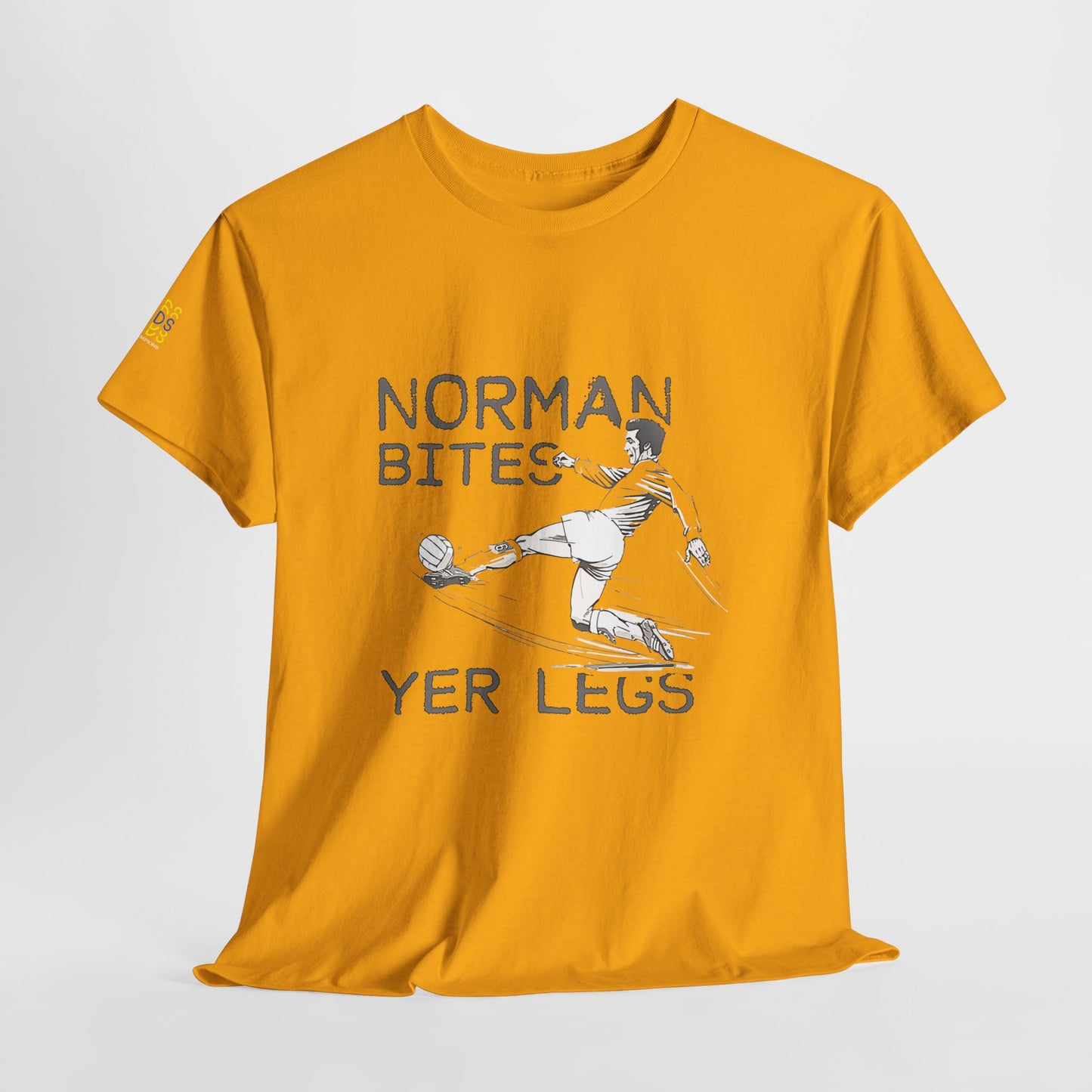 LUFC “Norman Bites Yer Legs” Tee:  Unisex Heavy Cotton Edition