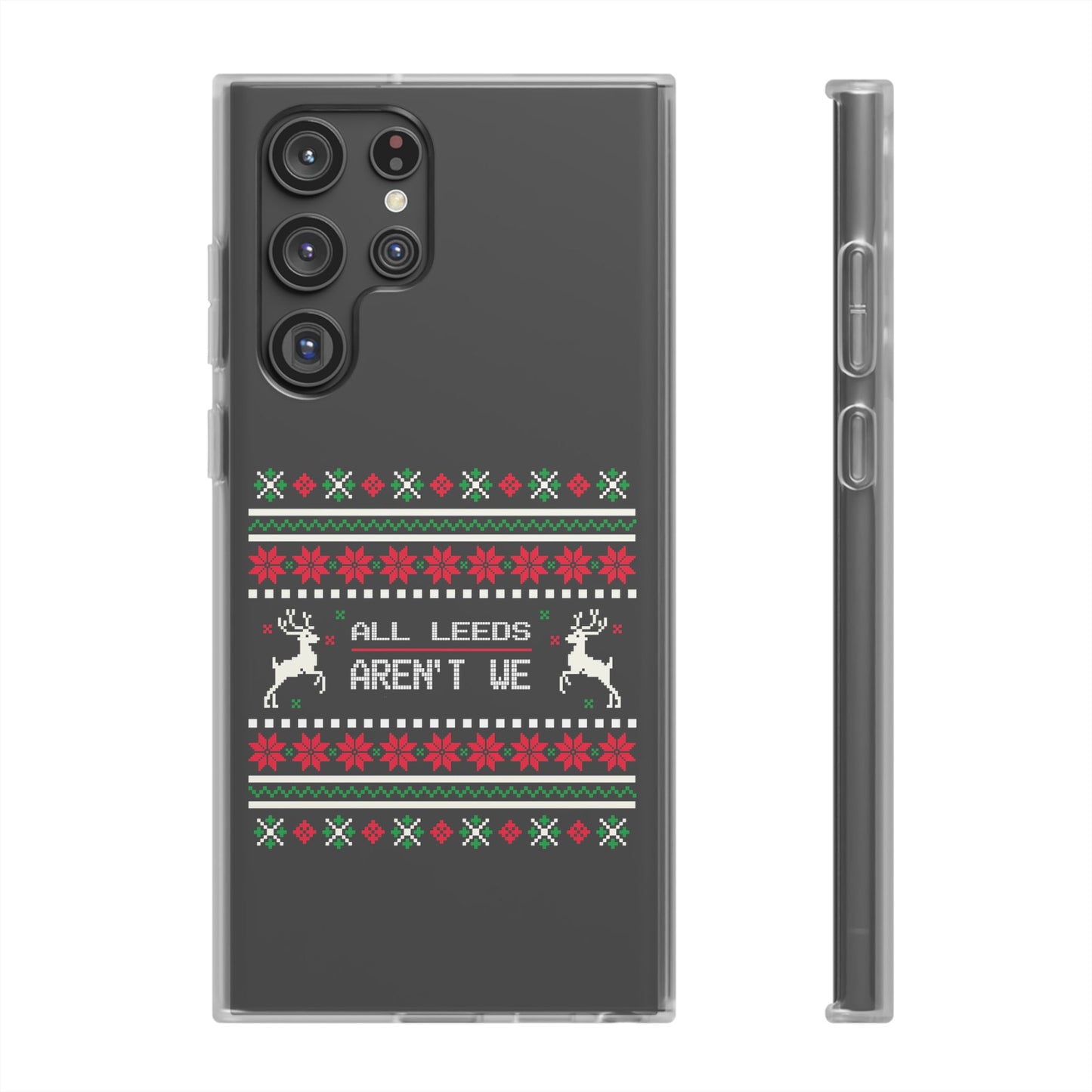 LUFC 'All Leeds Aren’t We' Retro  Football Flexi Case: Christmas  Edition