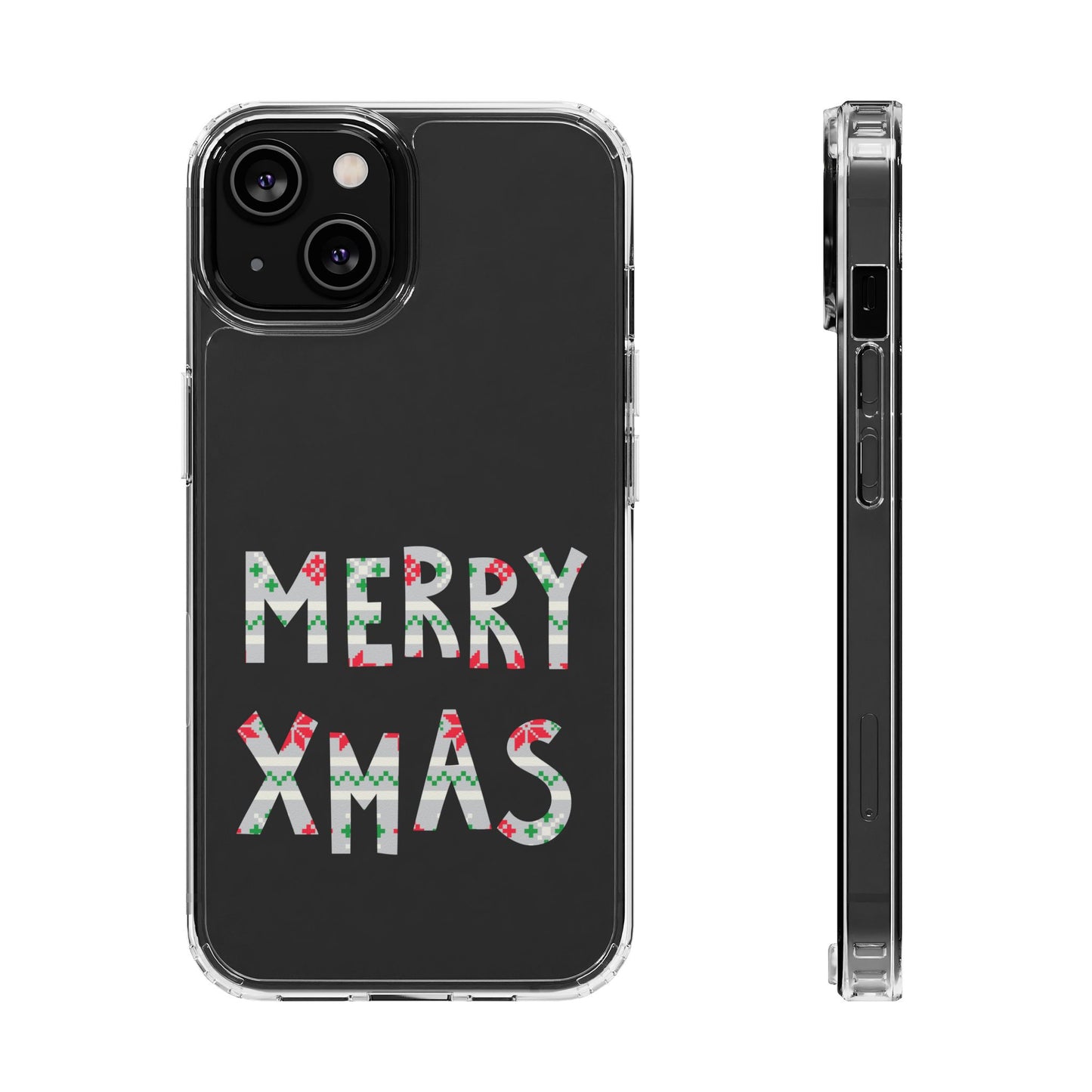 Leeds United "MERRY XMAS" Clear  Impact-Resistant Case: Christmas  Edition