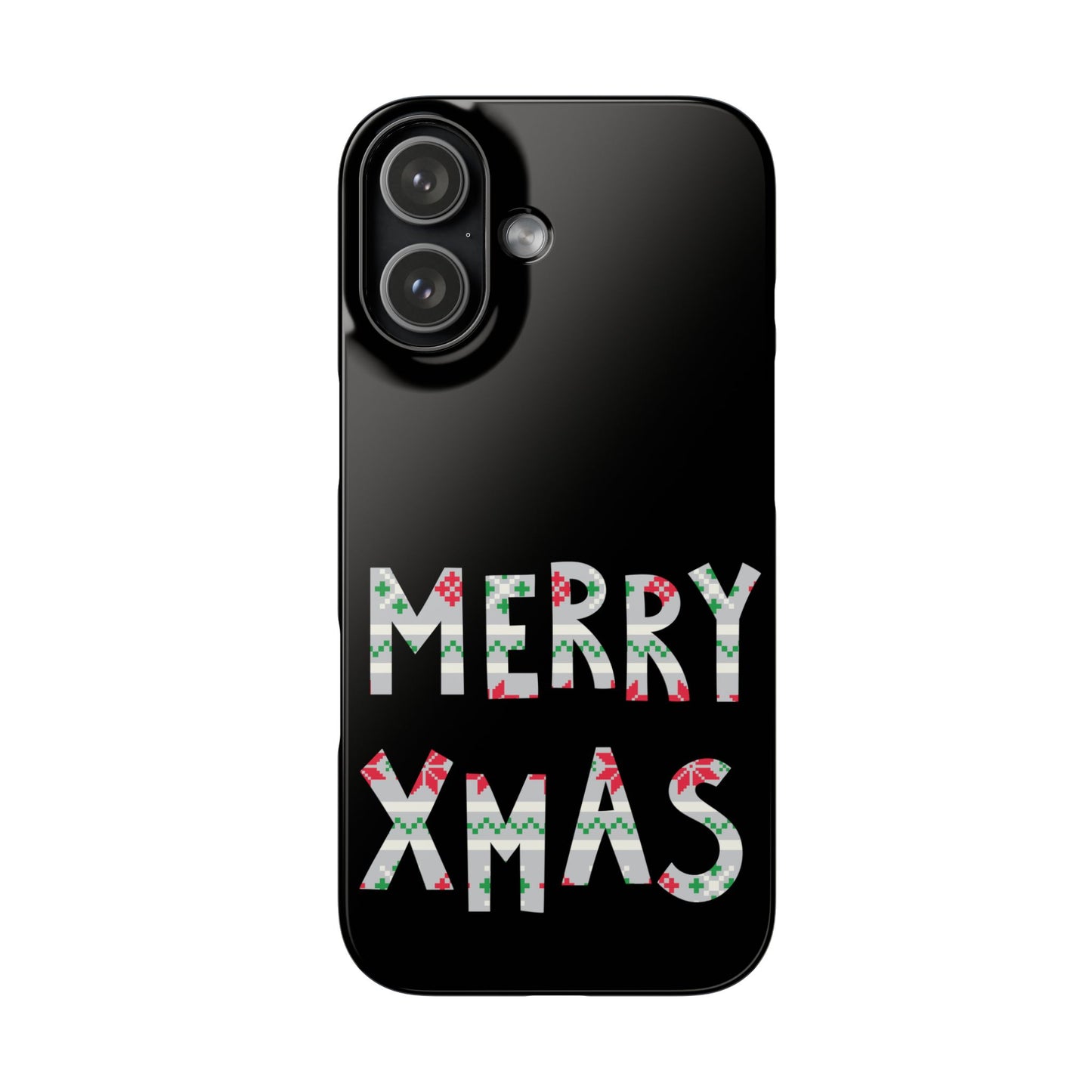 Leeds United "Merry Xmas" Red &  Green Emblem Snap Case: Christmas  Edition