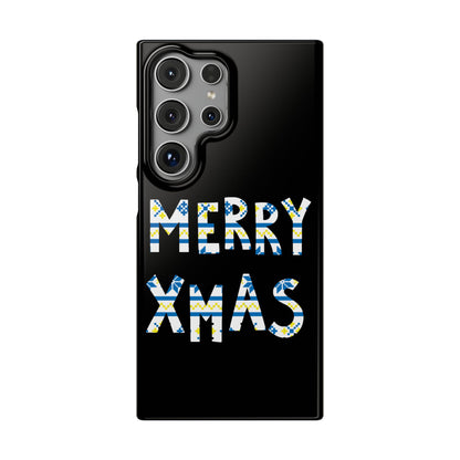 Leeds United "Merry Xmas" Blue &  Yellow Emblem Snap Case:  Christmas Edition