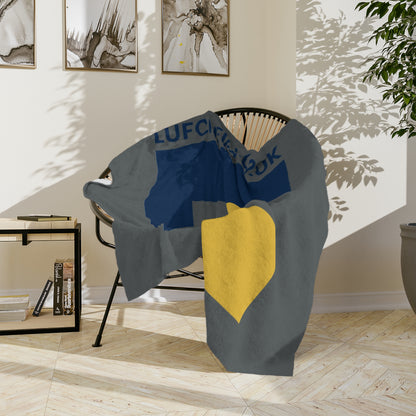 LUFC “LUFCNEWS.CO.UK” Velveteen  Sports Blanket: Official Fan Media  Design