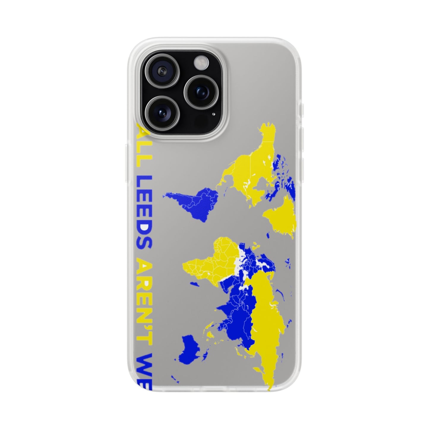 LUFC 'All Leeds Aren't We' World  Map: Flexi Case