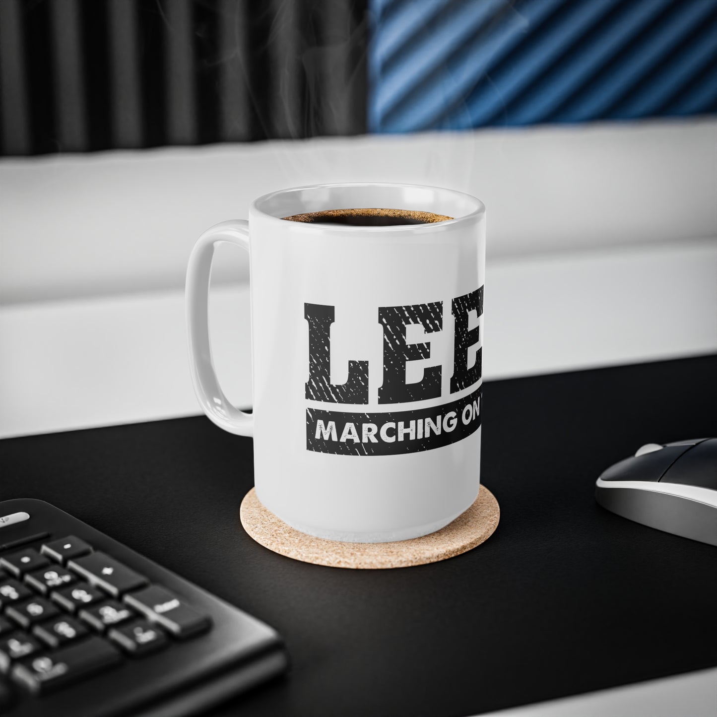 LUFC “Marching On Together” Quote  Mug