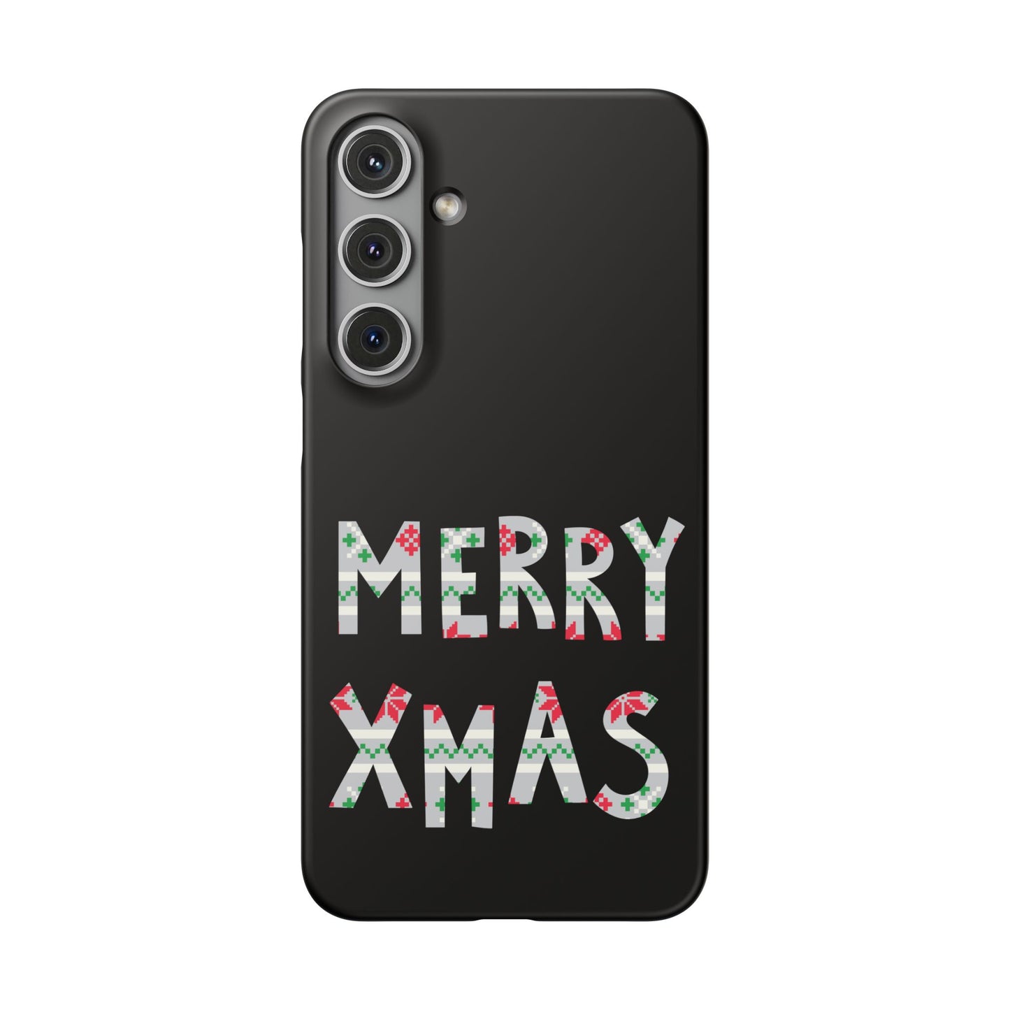 Leeds United "Merry Xmas" Red &  Green Emblem Snap Case: Christmas  Edition
