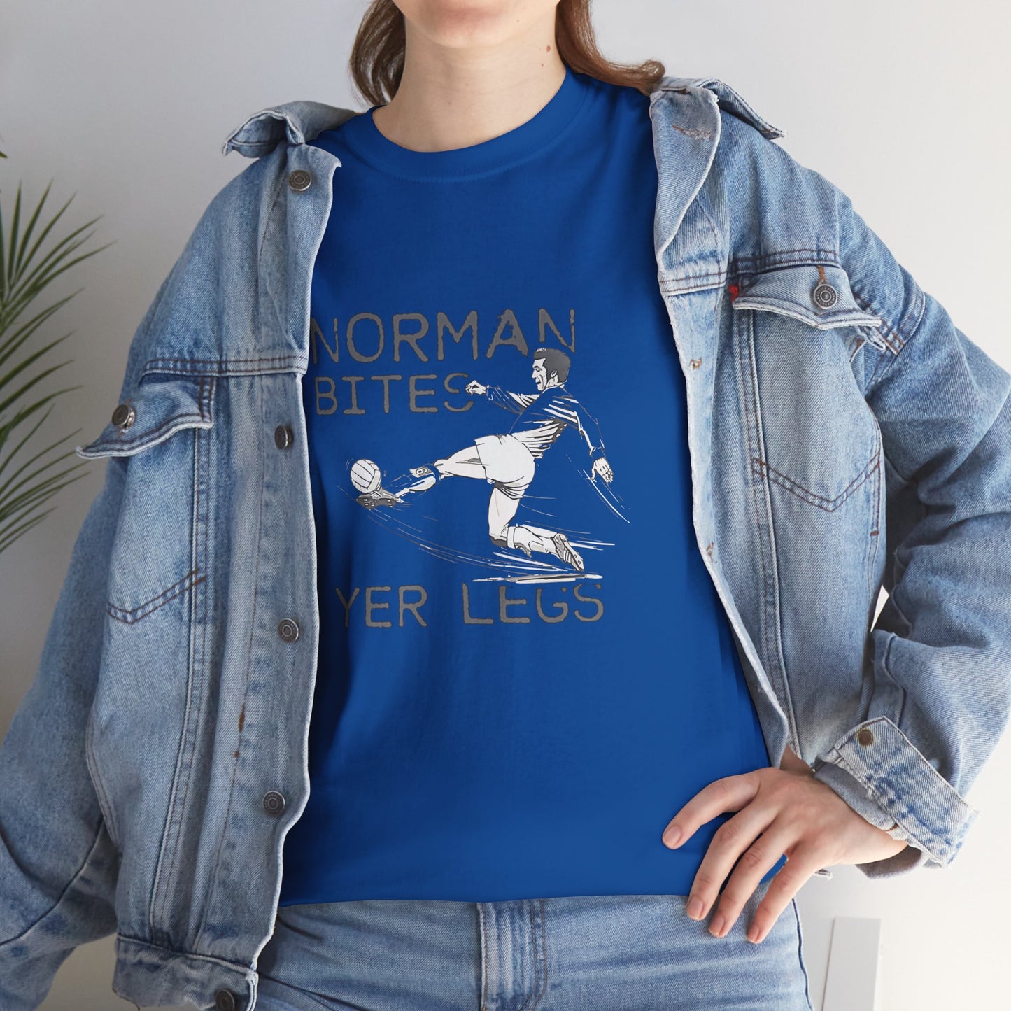 LUFC “Norman Bites Yer Legs” Tee:  Unisex Heavy Cotton Edition