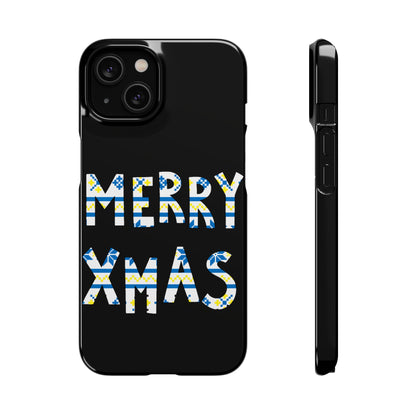 Leeds United "Merry Xmas" Blue &  Yellow Emblem Snap Case:  Christmas Edition